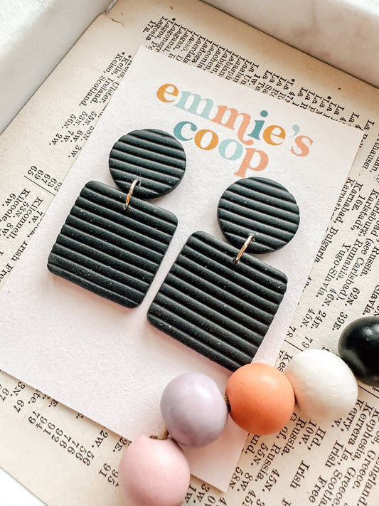 black striped dangles