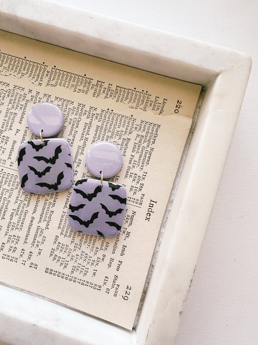 bat dangles // purple post