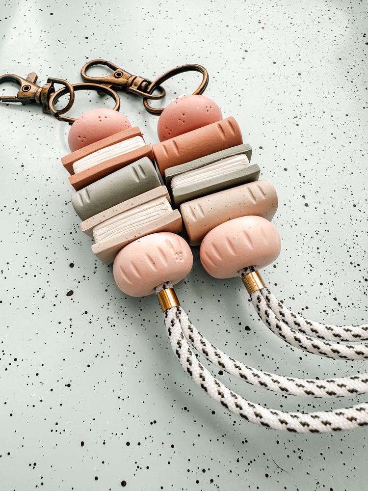 book lanyard // pinks & neutrals