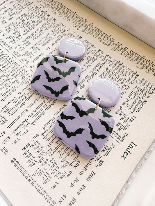 bat dangles // purple post