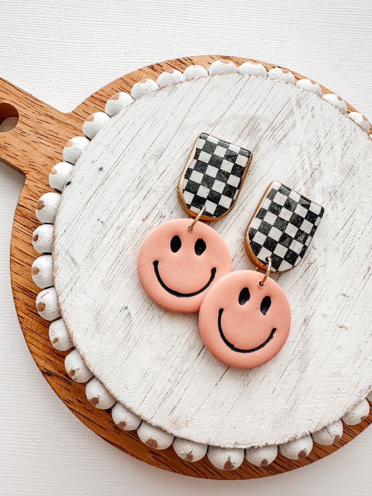 smiley face dangles