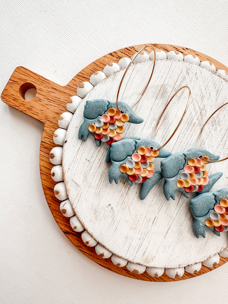 pastel rainbow fish hoops