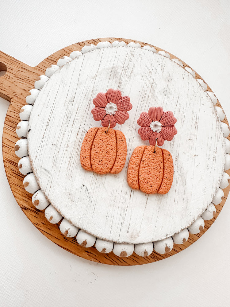 flower pumpkin dangles